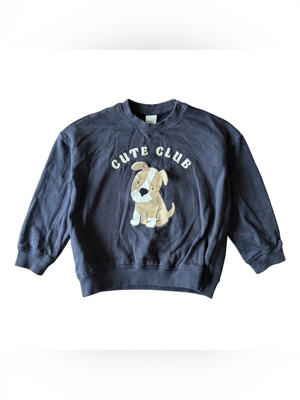 H&M Crewneck Navy Puppy Sweater